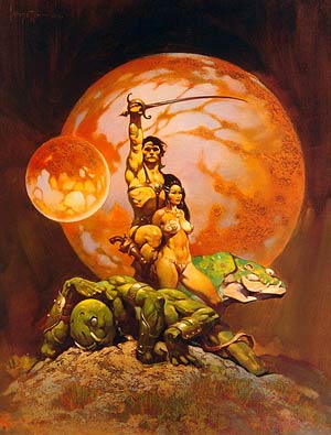 Frazetta cover art for A Princess of Mars